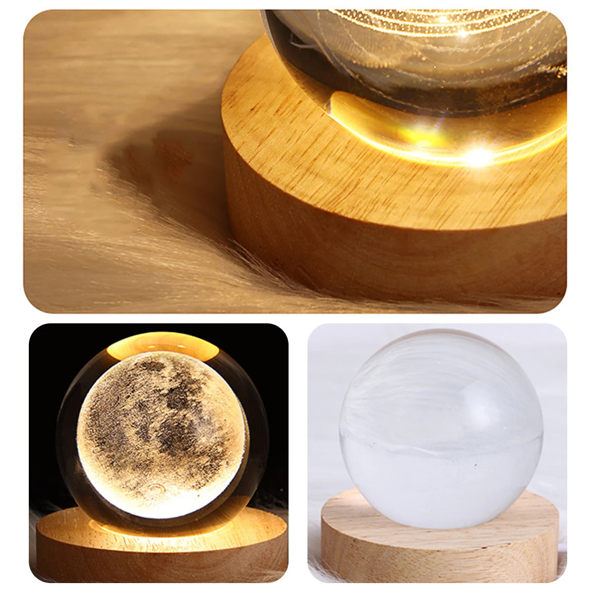 USB, LED Galaxy Crystal Ball Night Light - SandiTools