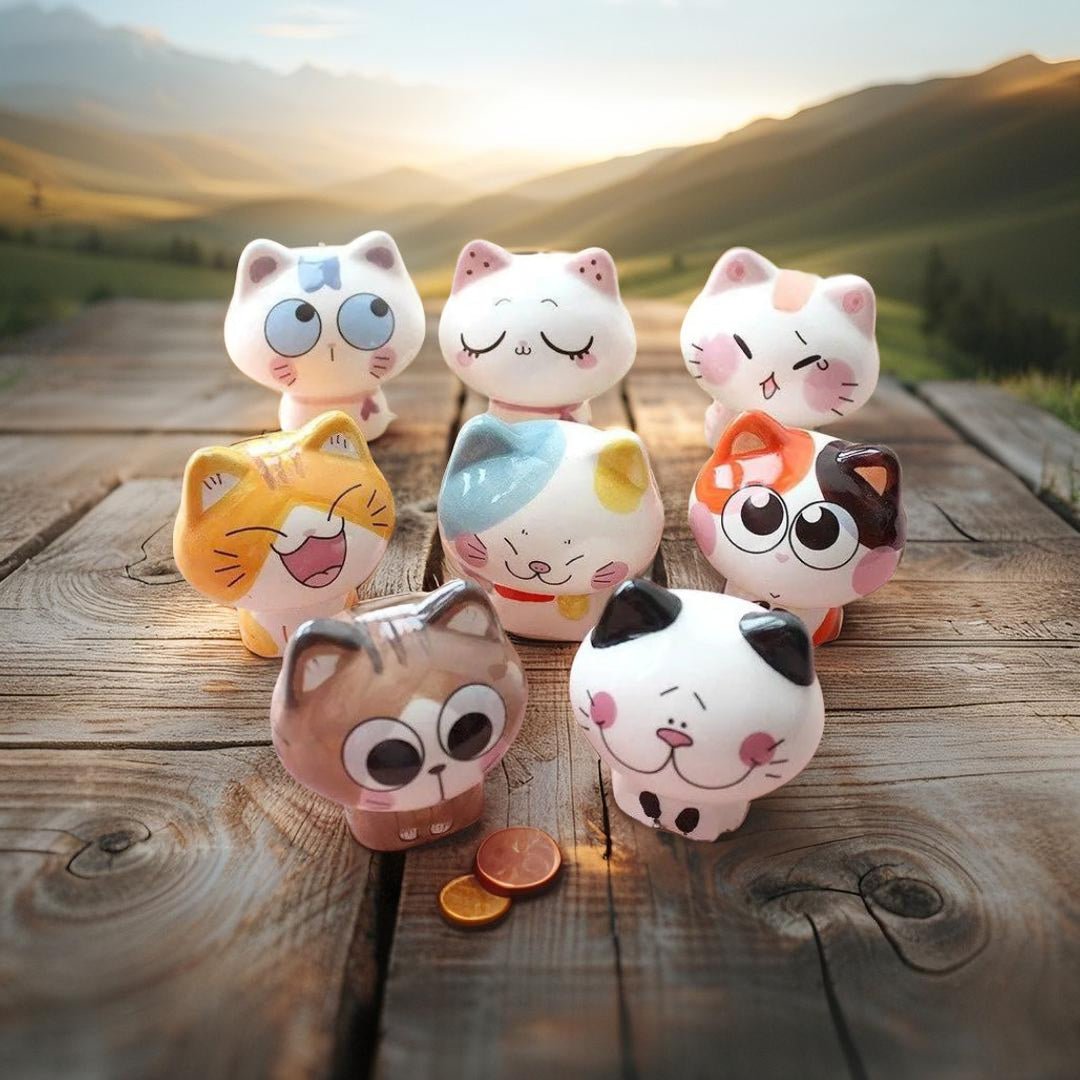 porcelain cat figurines for collectors - Sanditools Home&Decor