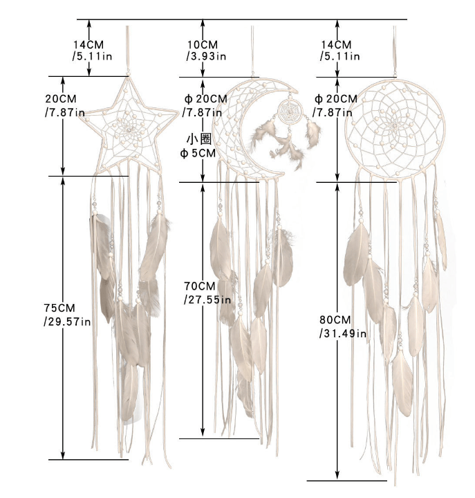 5pcs/set Boho Macrame Dream Catchers - Sanditools Home&Decor