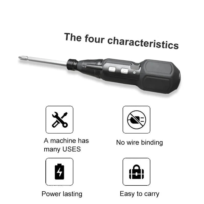 Maizhe Rechargeable Electric&Manual Duo Screwdriver 3.6V Cordless Mini Power Tool with LED Light for DIY Household