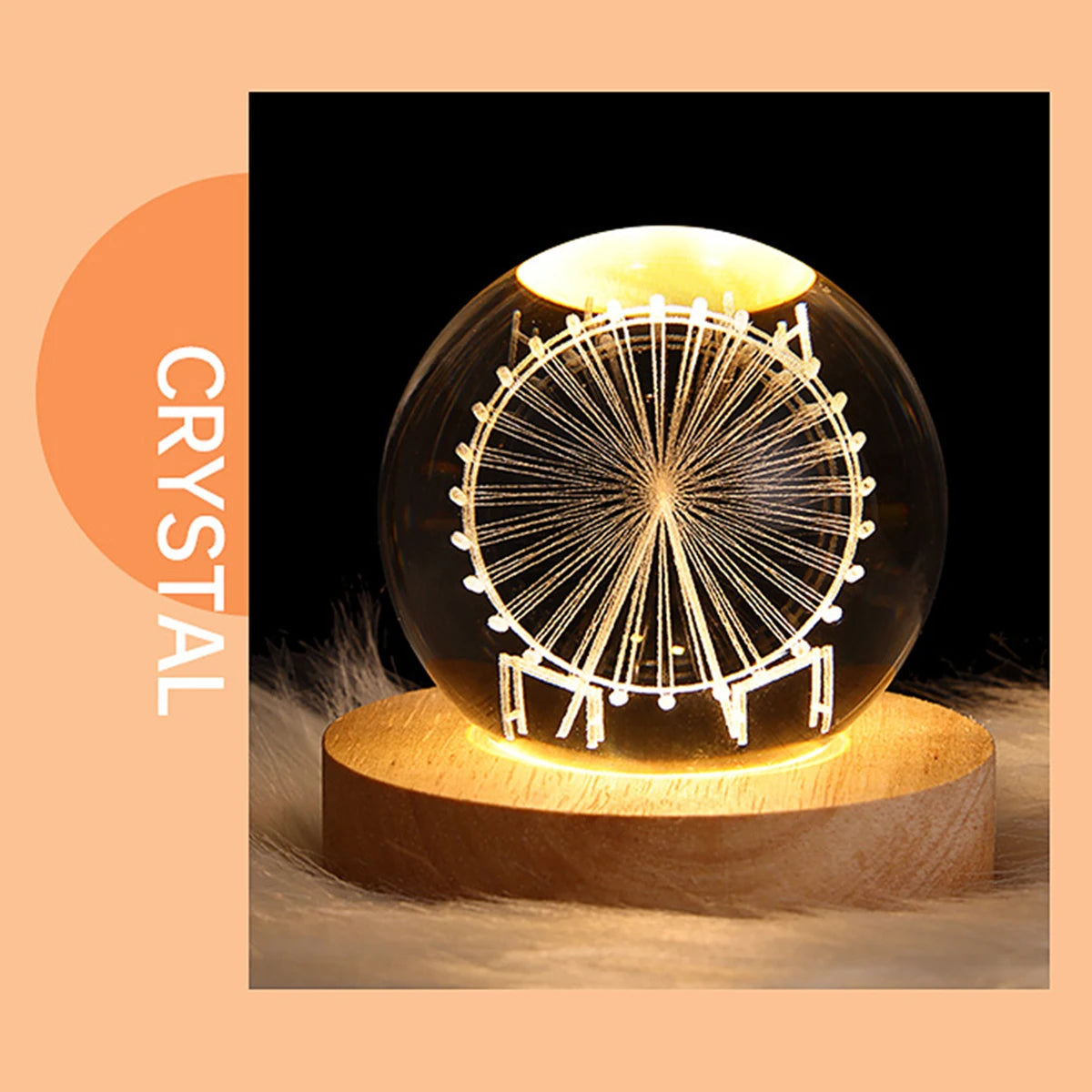 USB, LED Galaxy Crystal Ball Night Light - SandiTools