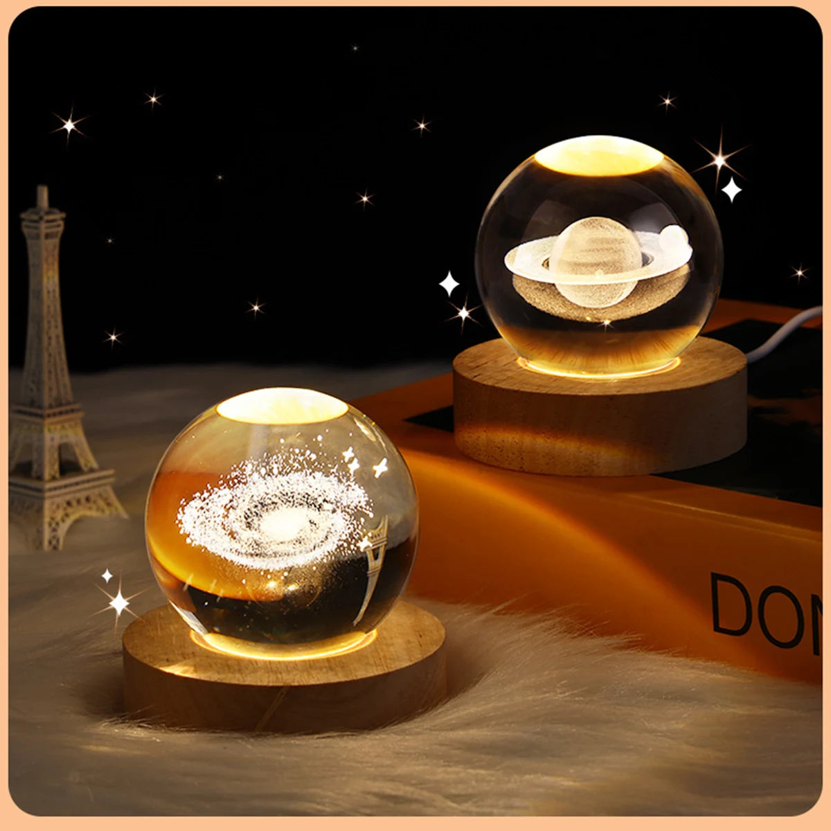 USB, LED Galaxy Crystal Ball Night Light - SandiTools