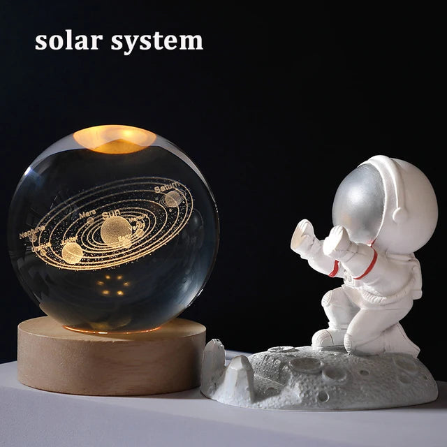 USB, LED Galaxy Crystal Ball Night Light - SandiTools