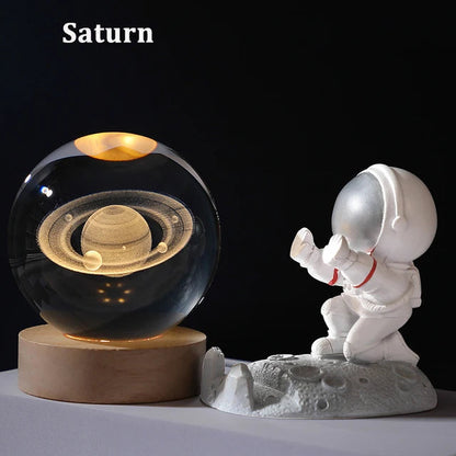 USB, LED Galaxy Crystal Ball Night Light - SandiTools
