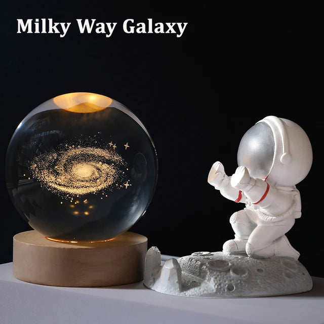 USB, LED Galaxy Crystal Ball Night Light - SandiTools
