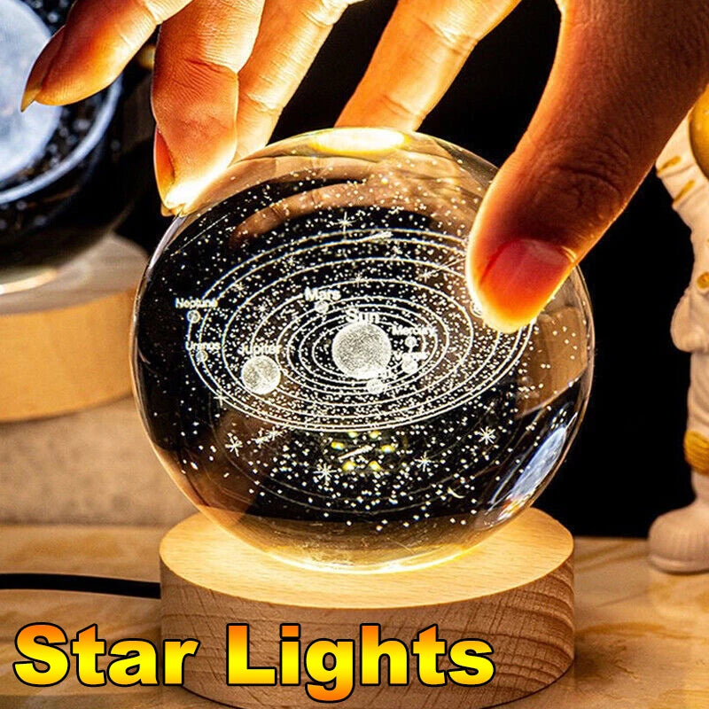 USB, LED Galaxy Crystal Ball Night Light - SandiTools