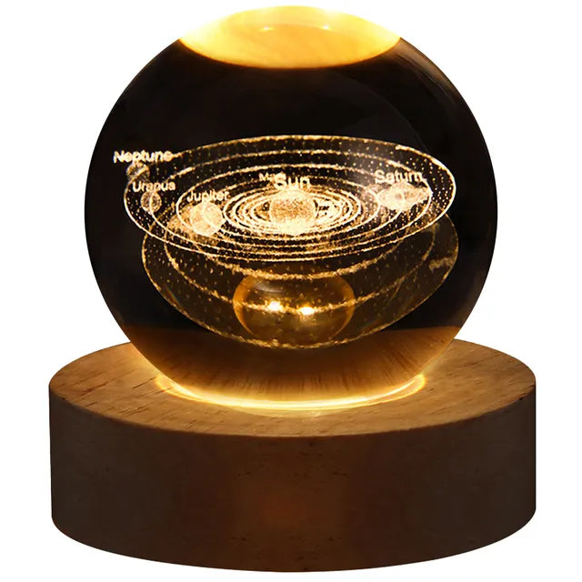 USB, LED Galaxy Crystal Ball Night Light - SandiTools