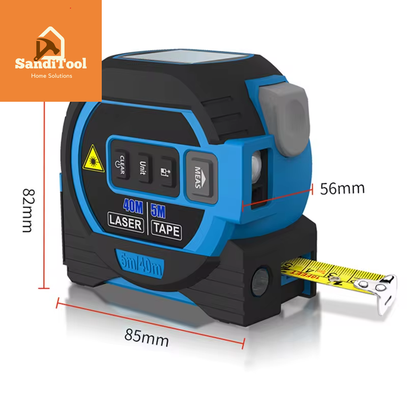 3 in 1 Laser Tape Measure Laser Distance Measuring Rangefinder Infrared High-Precision Digital Electronic Ruler Measuring Level