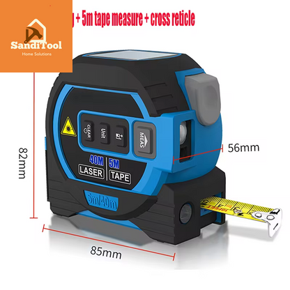 3 in 1 Laser Tape Measure Laser Distance Measuring Rangefinder Infrared High-Precision Digital Electronic Ruler Measuring Level